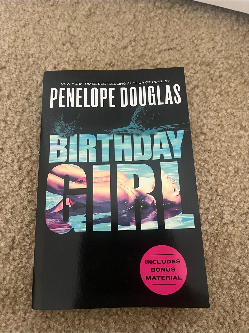 Penelope Douglas "Birthday Girl" Paperback - Black with Teal/Pink Cover